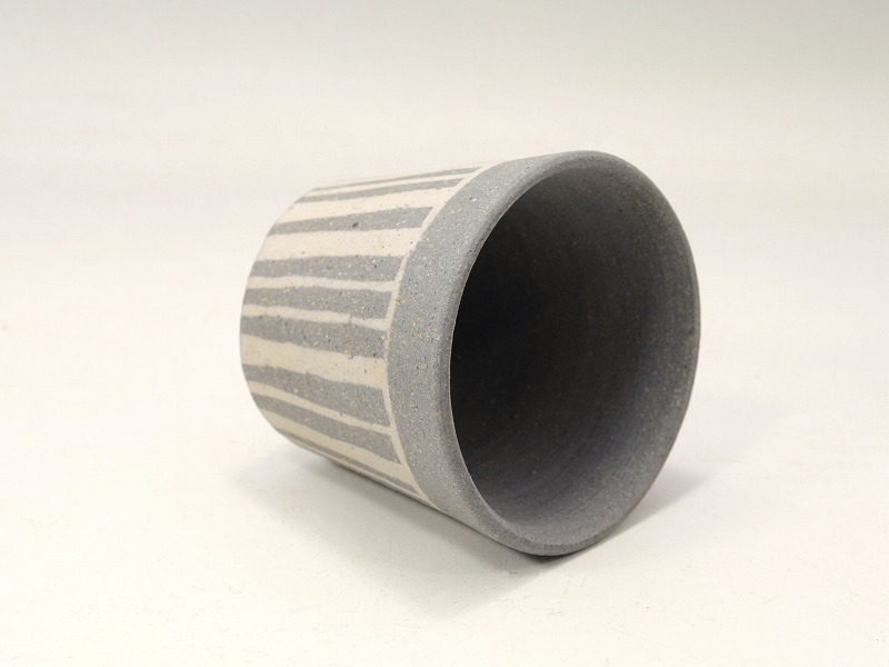 23106]青備前白象嵌盃（渡邊琢磨）｜備前焼わかくさ